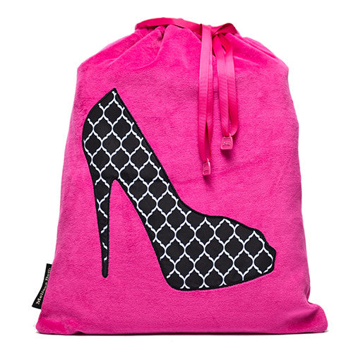 hot pink shoe bag 