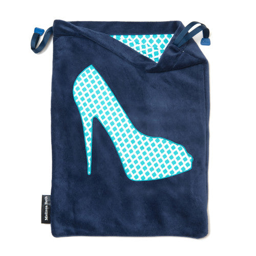 High Heel Sandal Shoe Bag | Bag-all Navy Print