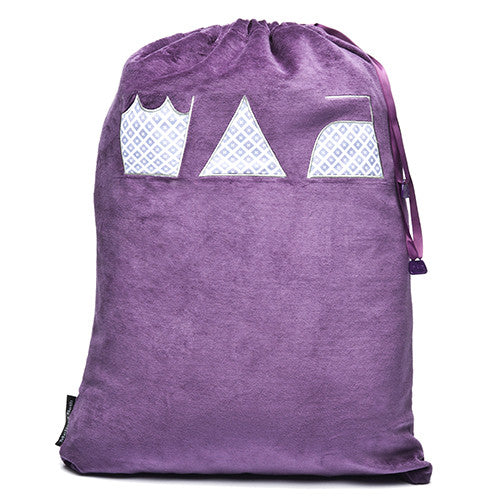 Wash, Dry and Repeat Laundry Bag - Purple/Diamond
